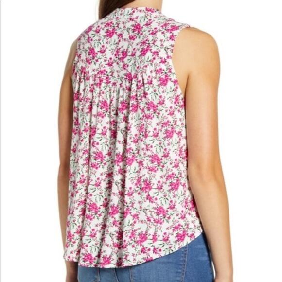 Gibson NWT sleeveless floral tank blouse size medium - Picture 2 of 6